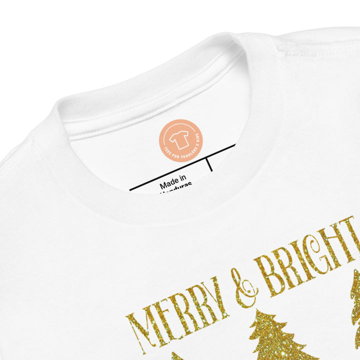 Merry & Bright. Short Sleeve T Shirts For Toddlers And Kids. - TeesForToddlersandKids -  t-shirt - christmas, holidays - merry-bright-short-sleeve-t-shirts-for-toddlers-and-kids