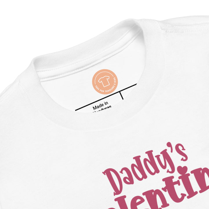Daddys Valentine. Short Sleeve T Shirt For Toddler And Kids. - TeesForToddlersandKids -  t-shirt - holidays, Love - daddys-valentine-short-sleeve-t-shirt-for-toddler-and-kids