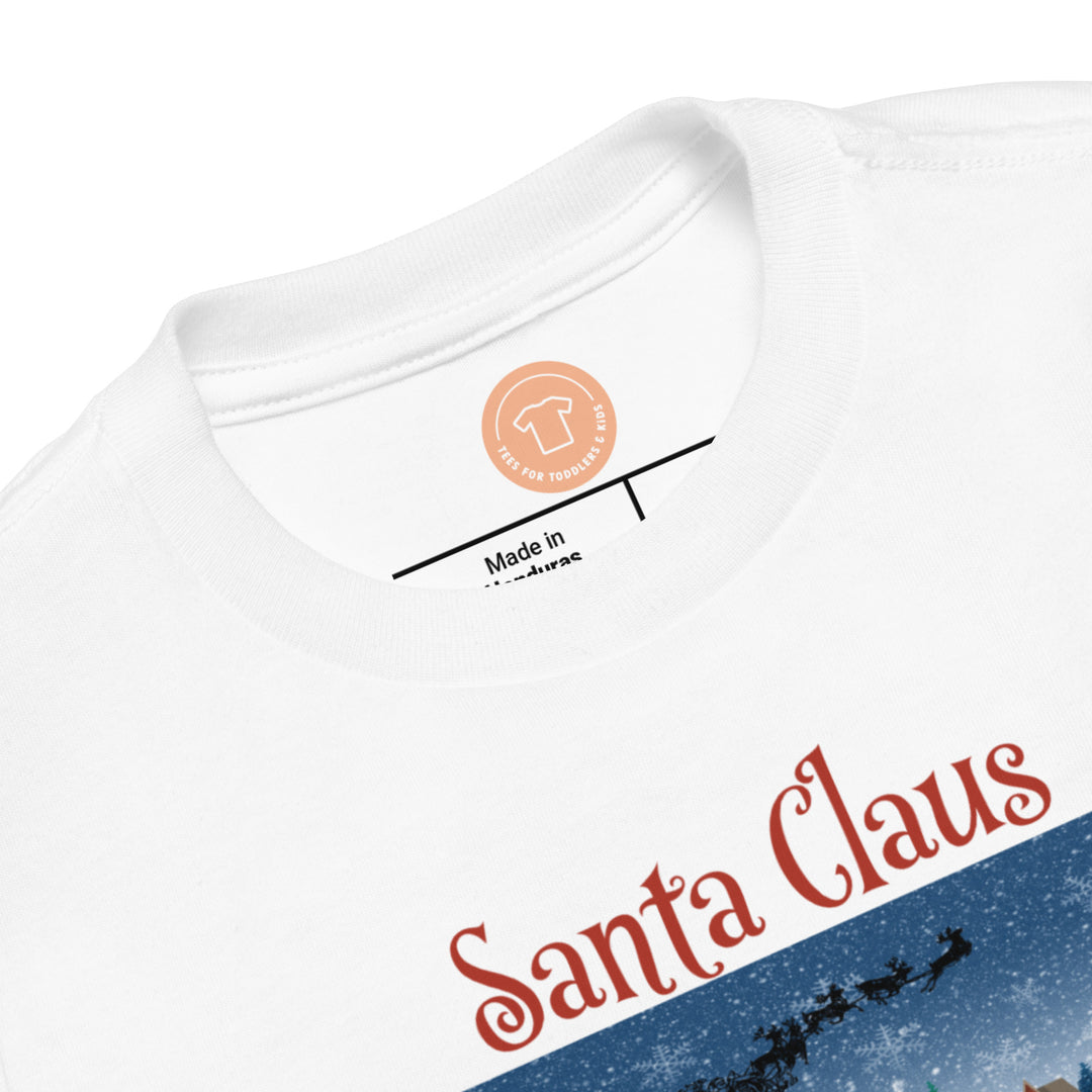 Santa Claus Is Coming To Town. Short Sleeve T Shirts For Toddlers And Kids. - TeesForToddlersandKids -  t-shirt - christmas, holidays - santa-claus-is-coming-to-town-short-sleeve-t-shirts-for-toddlers-and-kids