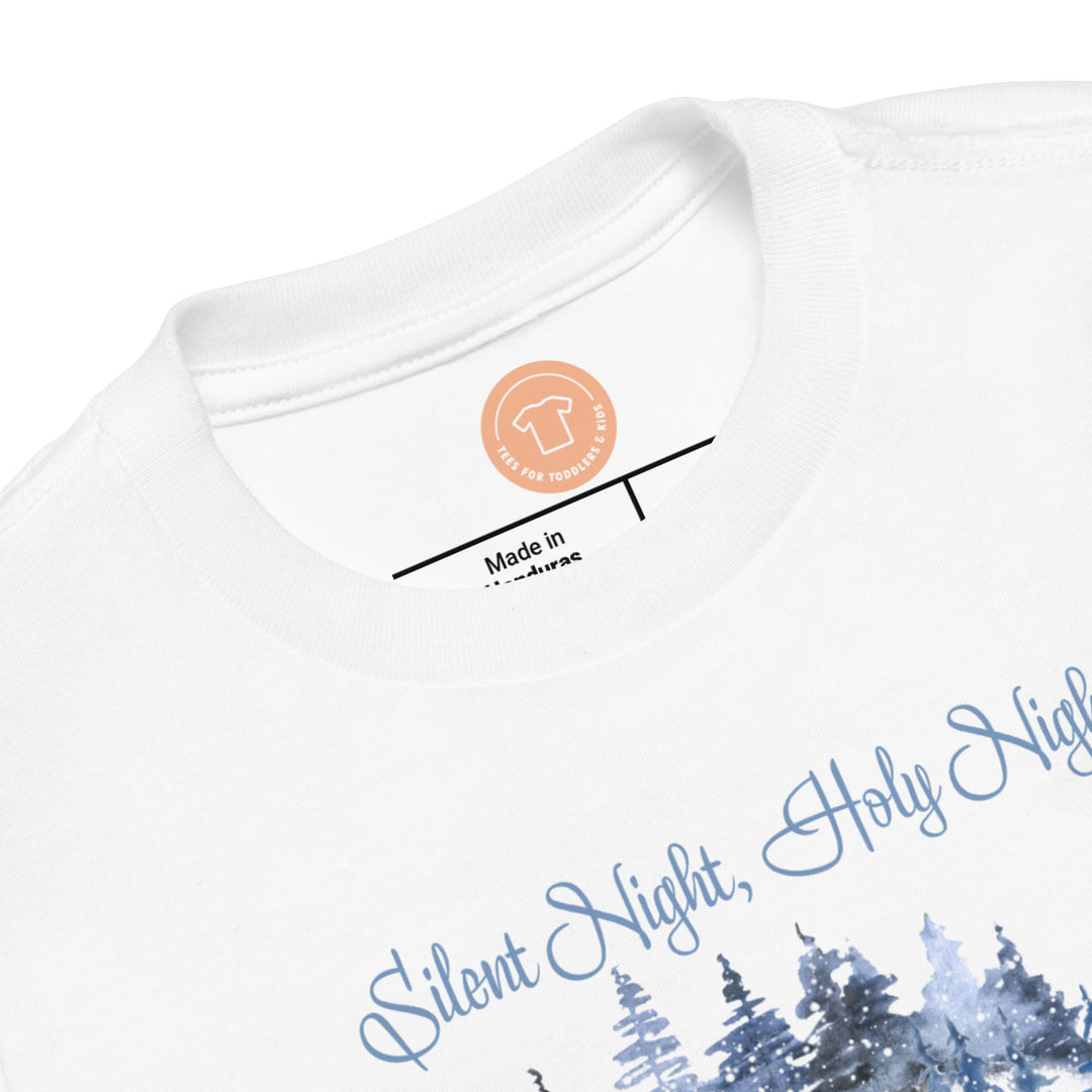 Silent Night, Holy Night. Short Sleeve T Shirts For Toddlers And Kids. - TeesForToddlersandKids -  t-shirt - christmas, holidays - silent-night-holy-night-short-sleeve-t-shirts-for-toddlers-and-kids