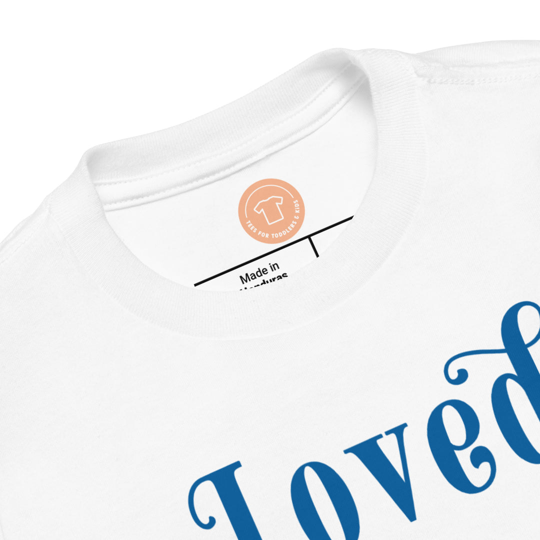 Loved  In Blue. Short Sleeve T Shirt For Toddler And Kids. - TeesForToddlersandKids -  t-shirt - holidays, Love - loved-chicago-darling-short-sleeve-t-shirt-for-toddler-and-kids