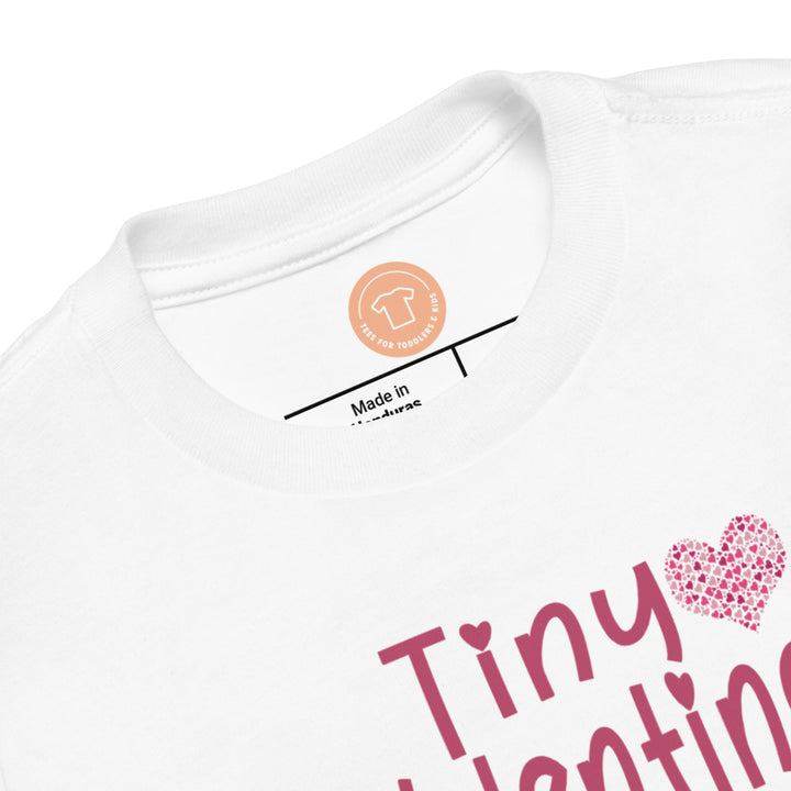 Tiny Valentine And Heart Loply. Short Sleeve T Shirt For Toddler And Kids. - TeesForToddlersandKids -  t-shirt - holidays, Love - tiny-valentine-and-heart-loply-short-sleeve-t-shirt-for-toddler-and-kids