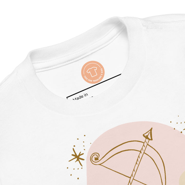 Sagittarius Zodiac sign t-shirt in pink for toddlers and kids - TeesForToddlersandKids -  t-shirt - zodiac - sagittarius-zodiac-sign-t-shirt-for-toddlers-and-kids-1