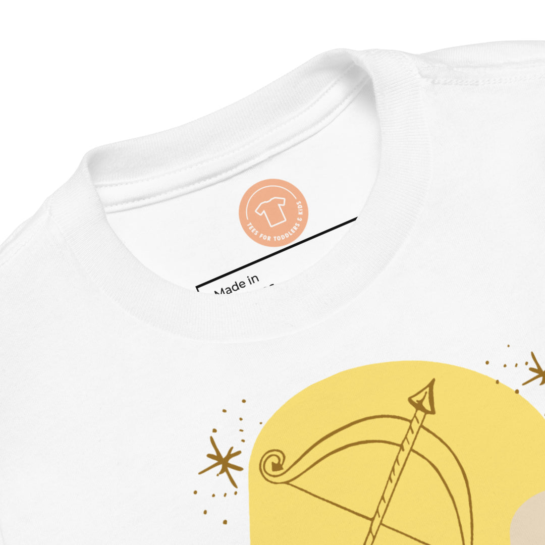 Sagittarius Zodiac sign t-shirt in yellow for toddlers and kids - TeesForToddlersandKids -  t-shirt - zodiac - sagittarius-zodiac-sign-t-shirt-for-toddlers-and-kids