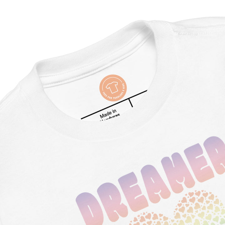 Dreamer With Heart. Short Sleeve T Shirt For Toddler And Kids. - TeesForToddlersandKids -  t-shirt - seasons, summer - dreamer-with-heart-short-sleeve-t-shirt-for-toddler-and-kids