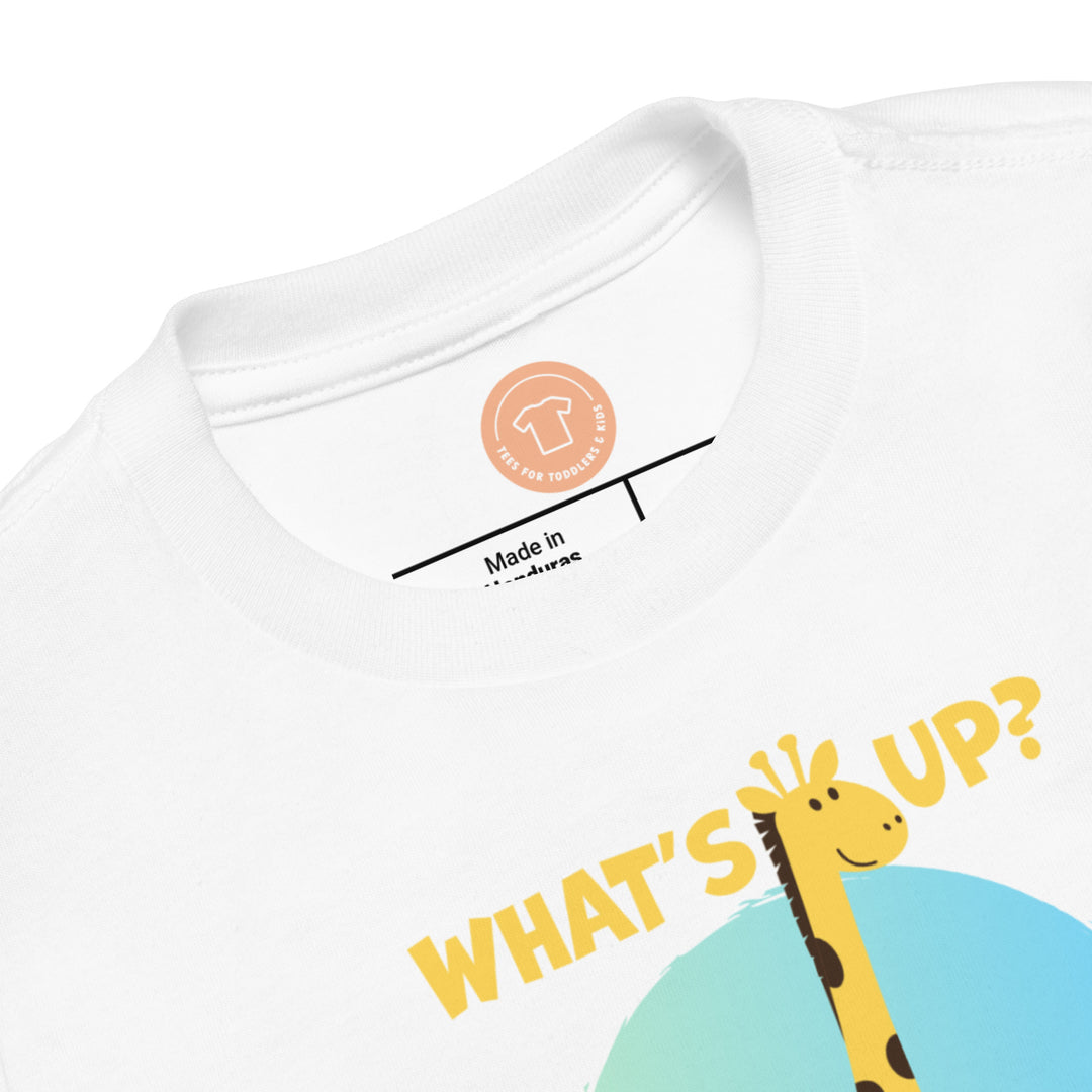 What's Up Giraffe. Short Sleeve T Shirt For Toddler And Kids. - TeesForToddlersandKids -  t-shirt - seasons, summer - whats-up-giraffe-short-sleeve-t-shirt-for-toddler-and-kids