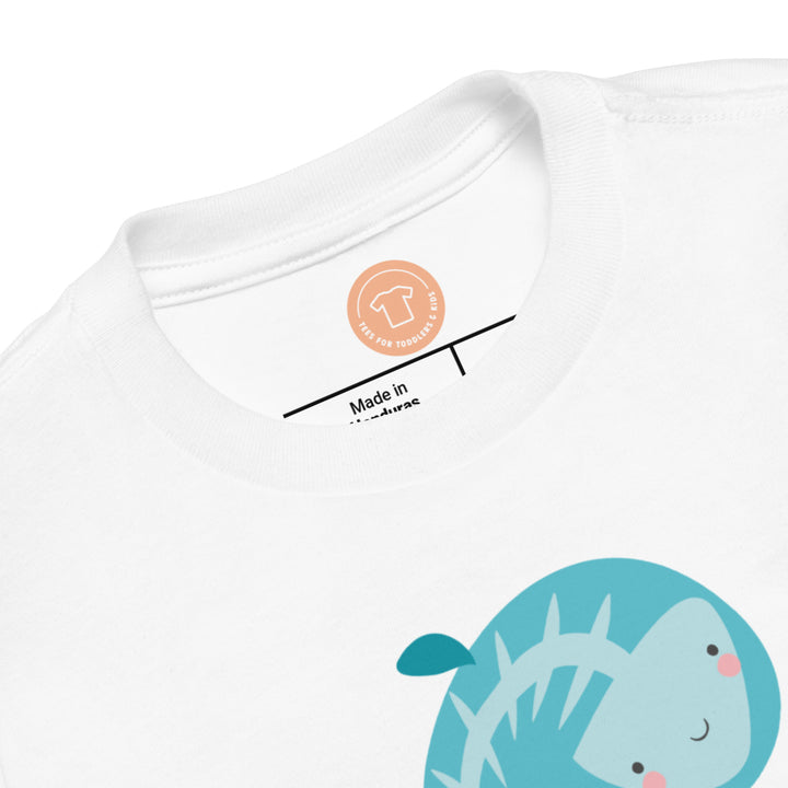 Dolphin Splash Corn Blue. Short Sleeve T Shirt For Toddler And Kids. - TeesForToddlersandKids -  t-shirt - seasons, summer - dolphin-splash-corn-blue-short-sleeve-t-shirt-for-toddler-and-kids