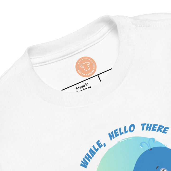 Whale Hello There. Short Sleeve T Shirt For Toddler And Kids. - TeesForToddlersandKids -  t-shirt - seasons, summer - whale-hello-there-short-sleeve-t-shirt-for-toddler-and-kids