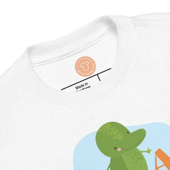 A Alligator. Short Sleeve T-shirt For Toddler And Kids.