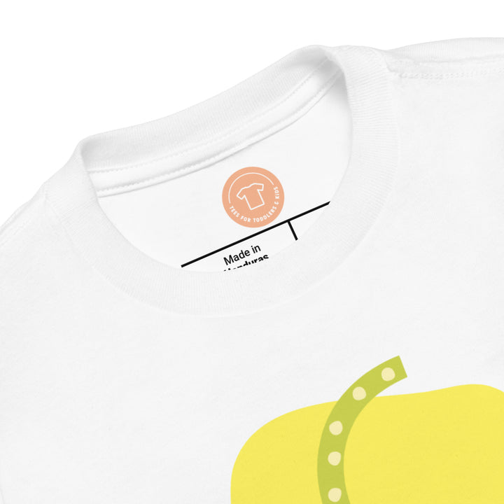 C Letter Alphabet Green And Bright Yellow. Short Sleeve T-shirt For Toddler And Kids.