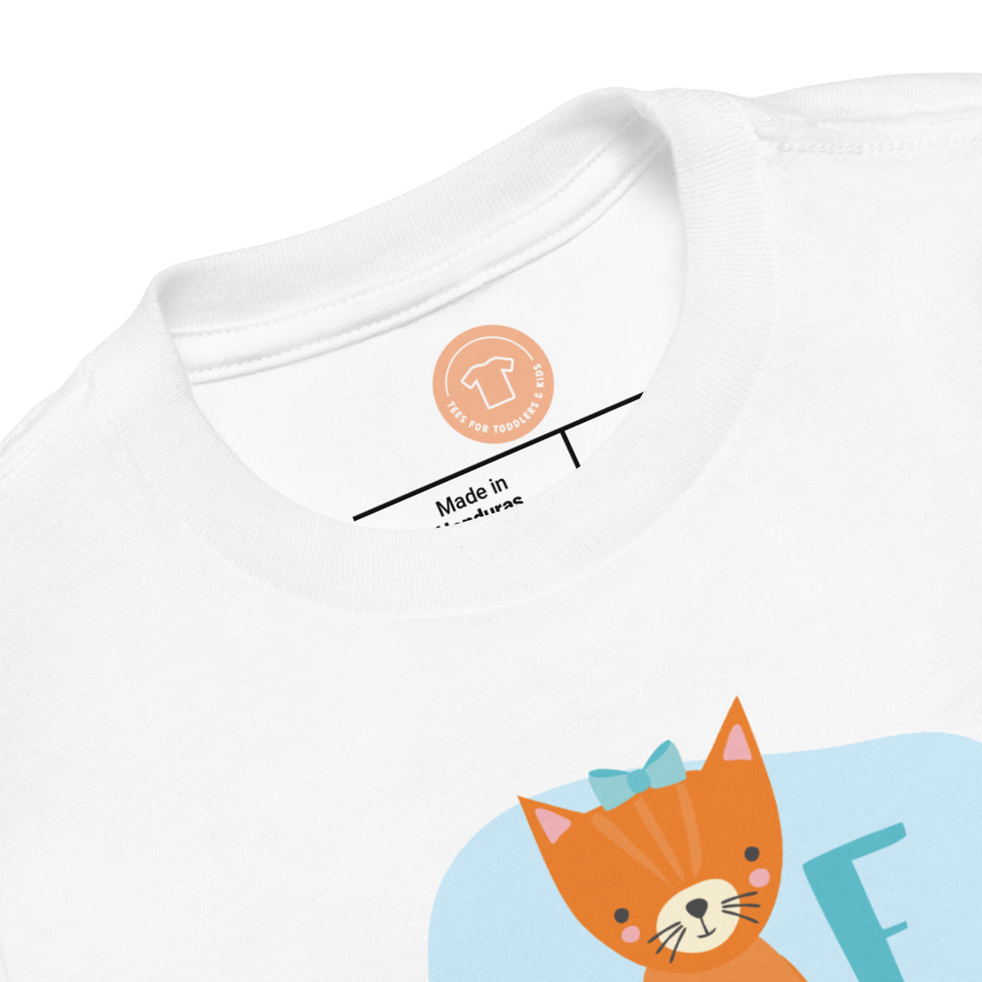 F Fox. Short Sleeve T-shirt For Toddler And Kids.