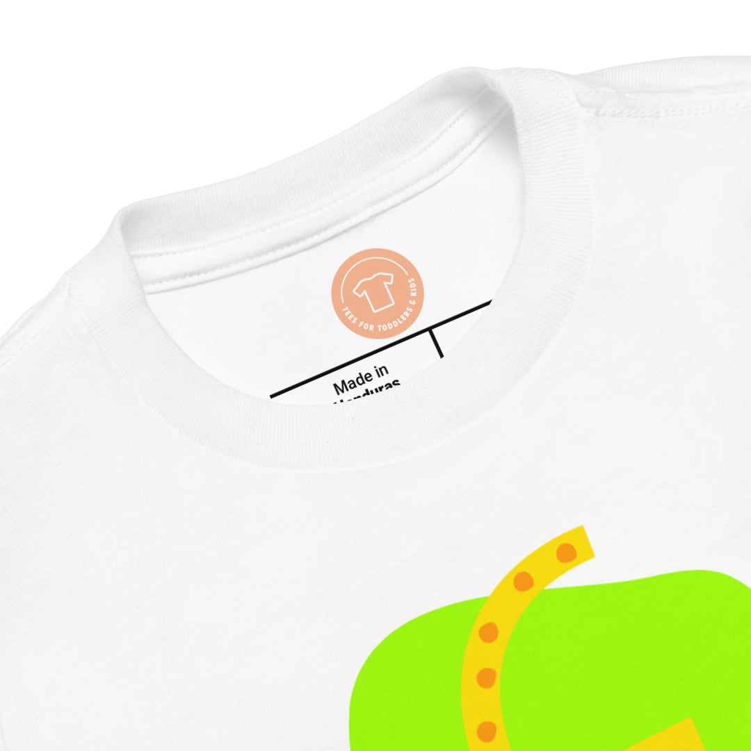 G Letter Alphabet Yellow Bright Green. Short Sleeve T-shirt For Toddler And Kids.