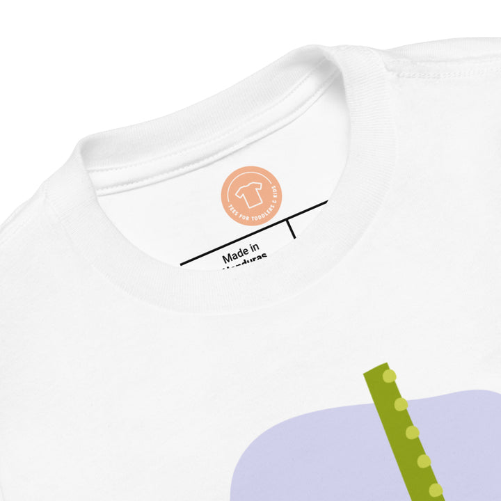 J Letter Alphabet Green Lavender. Short Sleeve T-shirt For Toddler And Kids.