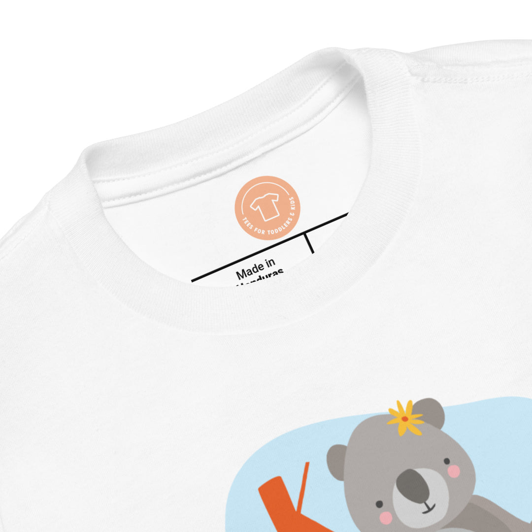 K Koala. Short Sleeve T-shirt For Toddler And Kids.