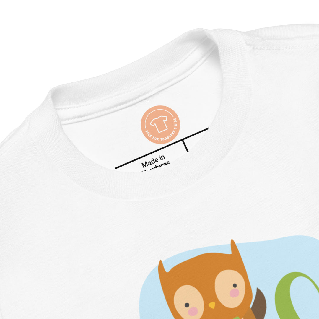 O Owl. Short Sleeve T-shirt For Toddler And Kids.