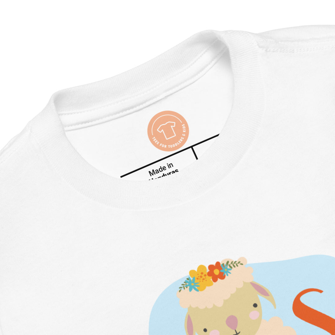 S  Sheep. Short Sleeve T-shirt For Toddler And Kids.
