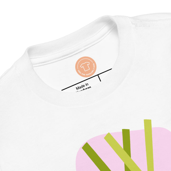 W Letter Alphabet Green Light Lavender Pink. Short Sleeve T-shirt For Toddler And Kids.