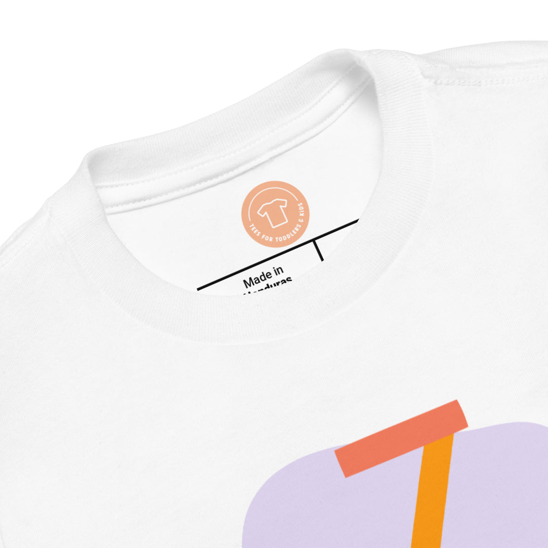 Z Letter Alphabet Orange On Lilac. Short Sleeve T-shirt For Toddler And Kids.
