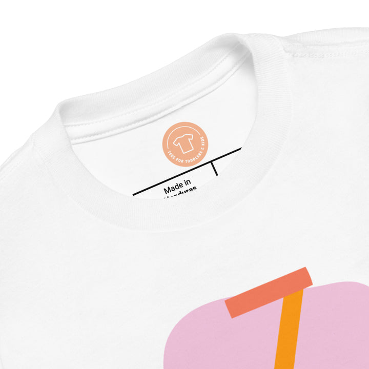 Z Letter Alphabet Orange On Pink. Short Sleeve T-shirt For Toddler And Kids.