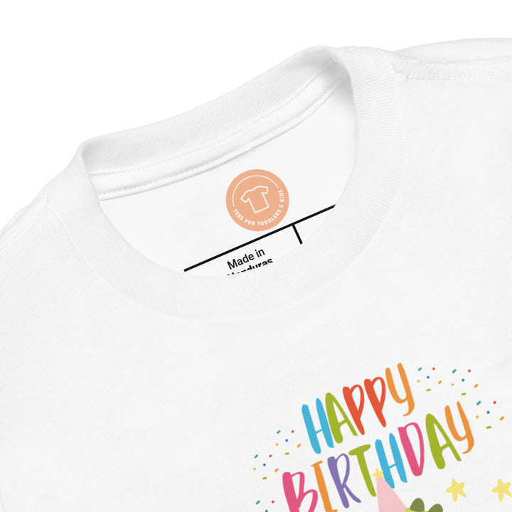 Happy Birthday. Short Sleeve T Shirt For Toddler And Kids. - TeesForToddlersandKids -  t-shirt - birthday - happy-birthday-short-sleeve-t-shirt-for-toddler-and-kids-10