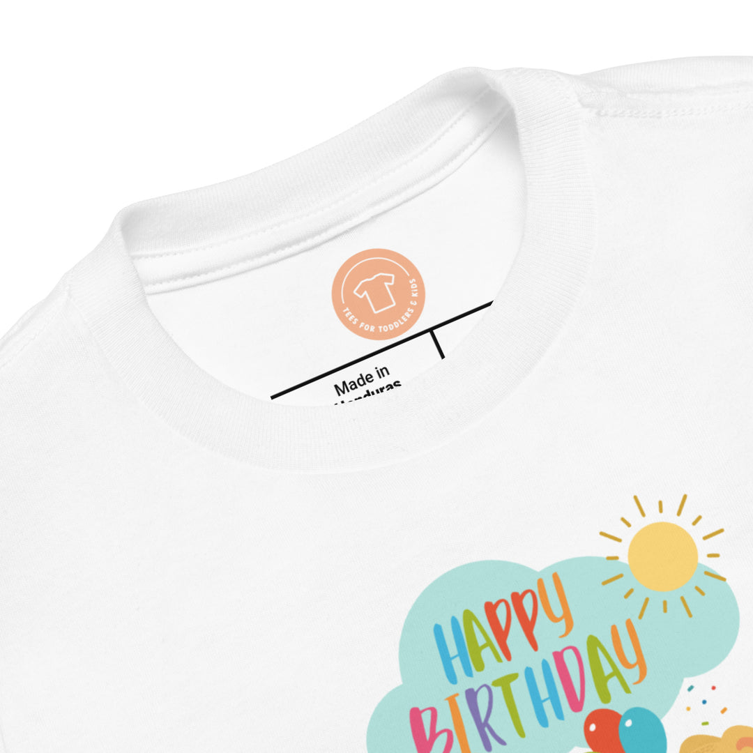 Happy Birthday. Short Sleeve T Shirt For Toddler And Kids. - TeesForToddlersandKids -  t-shirt - birthday - happy-birthday-short-sleeve-t-shirt-for-toddler-and-kids