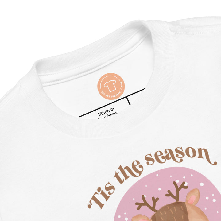 'Tis the season to be jolly 5. Short sleeve t shirt for toddler and kids. - TeesForToddlersandKids -  t-shirt - christmas, holidays - tis-ute-season-to-be-jolly-short-sleeve-t-shirt-for-toddler-and-kids