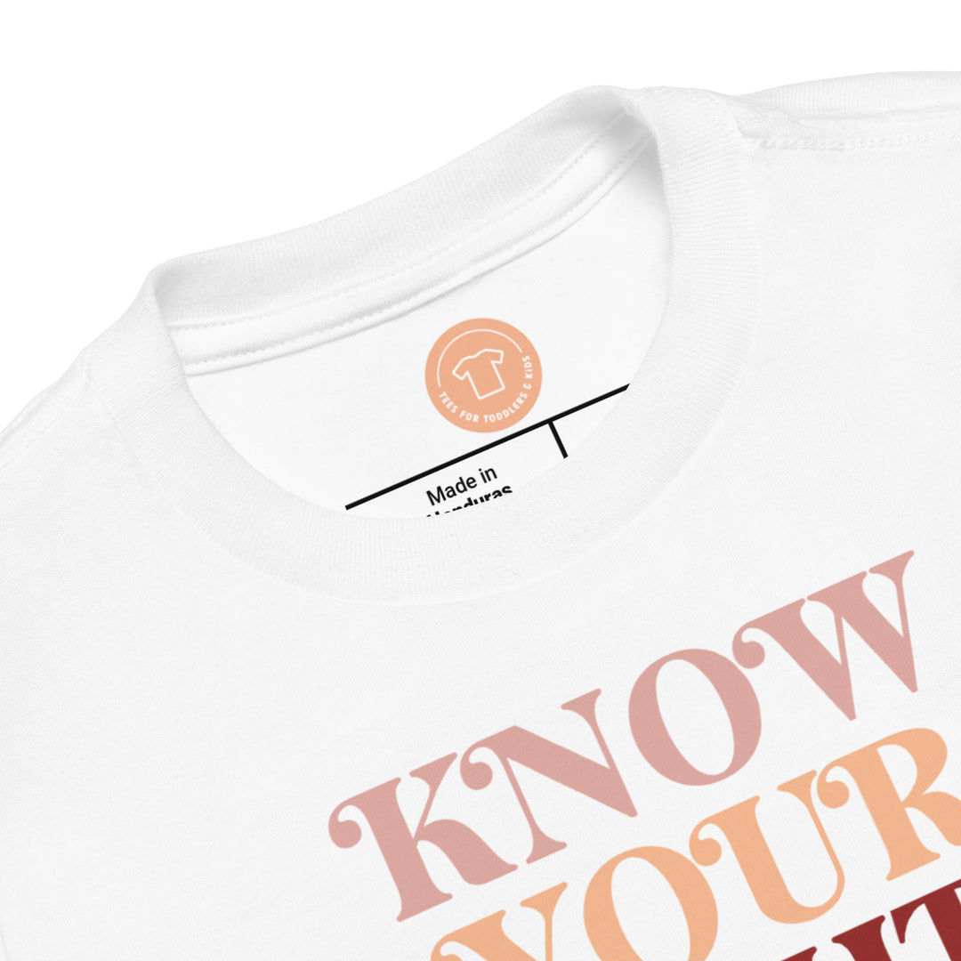 Know your rights. Short sleeve t shirt for toddler and kids. - TeesForToddlersandKids -  t-shirt - positive - know-your-rights-short-sleeve-t-shirt-for-toddler-and-kids