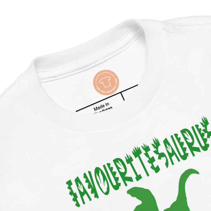 Favouritesaurus. Short sleeve t-shirt for toddler and kids. - TeesForToddlersandKids -  t-shirt - dinos - favouritesaurus-short-sleeve-t-shirt-for-toddler-and-kids