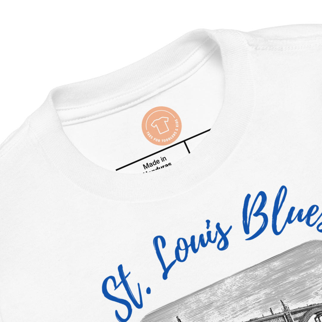 St. Louis Blues. Short sleeve t shirt for toddler and kids. - TeesForToddlersandKids -  t-shirt - jazz - st-louis-blues-short-sleeve-t-shirt-for-toddler-and-kids-the-jazz-series
