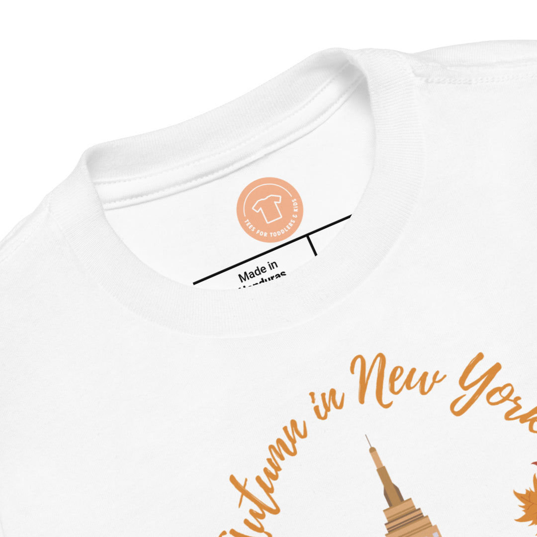 Autumn in New York. Short sleeve t shirt for toddler and kids. - TeesForToddlersandKids -  t-shirt - fall, jazz - autumn-in-new-york-short-sleeve-t-shirt-for-toddler-and-kids-the-jazz-series