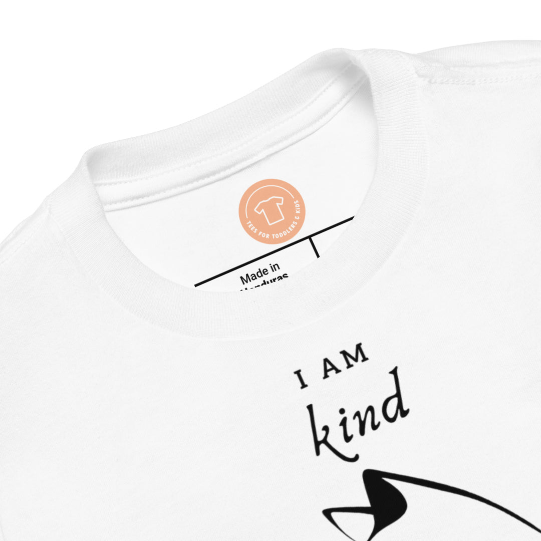 I am kind to animals III, cat. Short sleeve t shirt for toddler and kids. - TeesForToddlersandKids -  t-shirt - positive - i-am-kind-to-animals-iii-cat-short-sleeve-t-shirt-for-toddler-and-kids