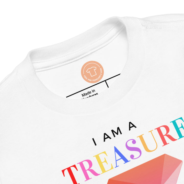 I am a treasure. Short sleeve t shirt for toddler and kids. - TeesForToddlersandKids -  t-shirt - positive - i-am-a-treasure-short-sleeve-t-shirt-for-toddler-and-kids
