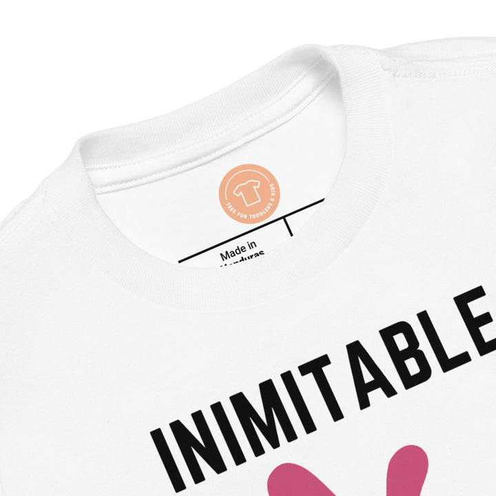 Inimitable. In raspberry- Short sleeve t shirt for toddler and kids. - TeesForToddlersandKids -  t-shirt - seasons, summer - inimitable-in-raspberry-short-sleeve-t-shirt-for-toddler-and-kids