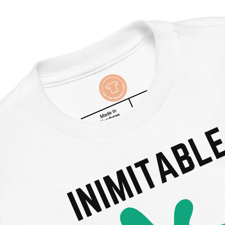 Inimitable. In mint. Short sleeve t shirt for toddler and kids. - TeesForToddlersandKids -  t-shirt - seasons, summer - inimitable-in-mint-short-sleeve-t-shirt-for-toddler-and-kids