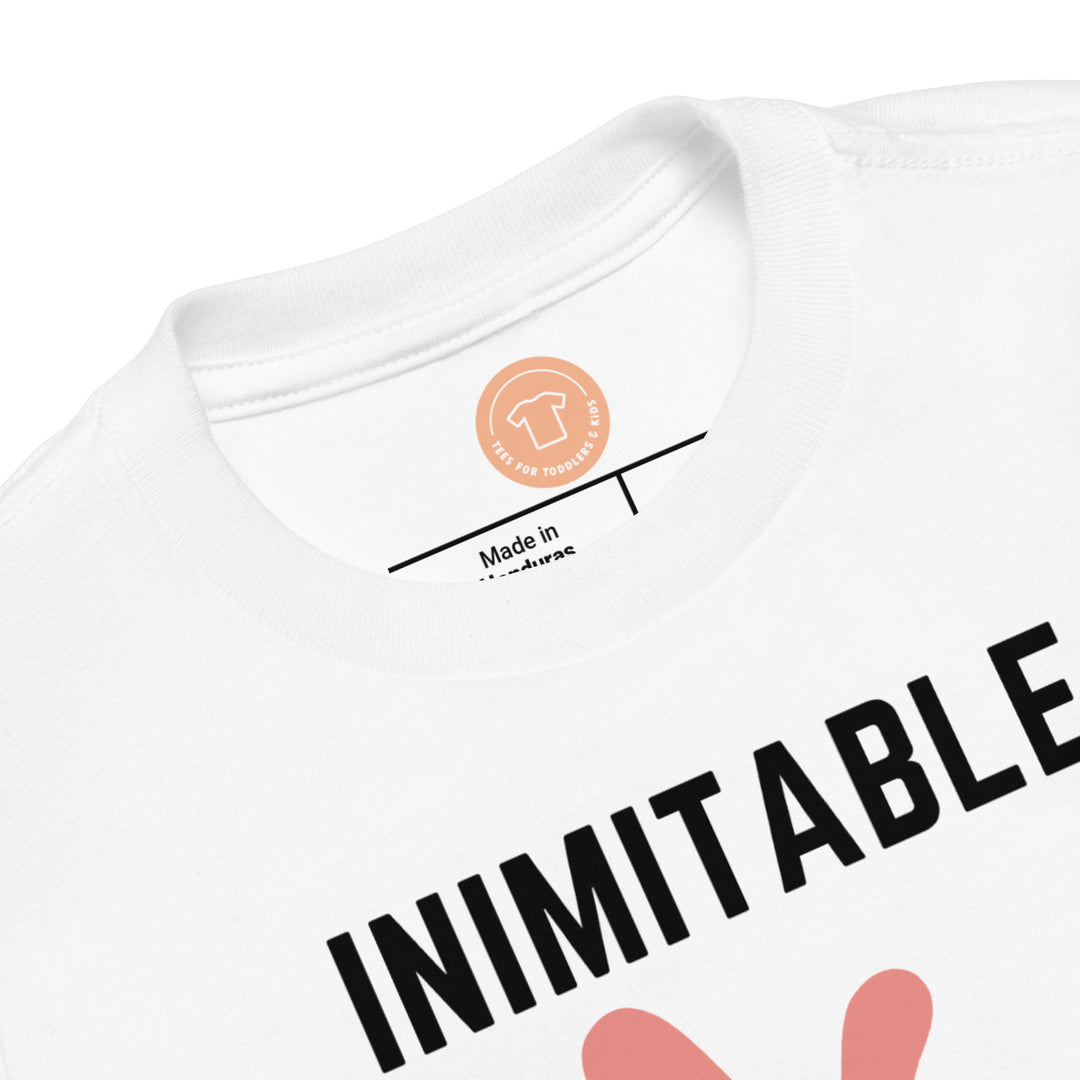 Inimitable. In burnt coral. Short sleeve t shirt for toddler and kids. - TeesForToddlersandKids -  t-shirt - seasons, summer - inimitable-in-burnt-coral-short-sleeve-t-shirt-for-toddler-and-kids