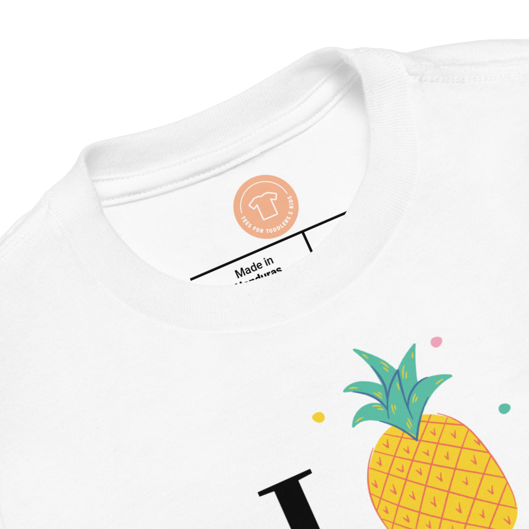 LOVE pineapple. Short sleeve t shirt for toddler and kids. - TeesForToddlersandKids -  t-shirt - seasons, summer - love-pineapple-short-sleeve-t-shirt