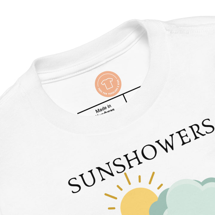 Sunshowers. Short sleeve t shirt for toddler and kids. - TeesForToddlersandKids -  t-shirt - seasons, summer - sunshowers-short-sleeve-t-shirt