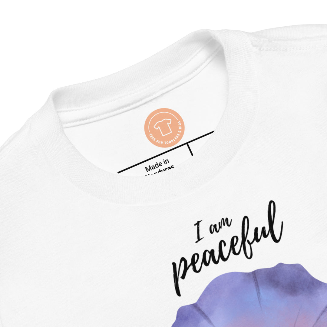 I am peaceful. Short shirt sleeve t shirt for your toddler and kids. - TeesForToddlersandKids -  t-shirt - positive - i-am-peaceful-shirt-sleeve-t-shirt