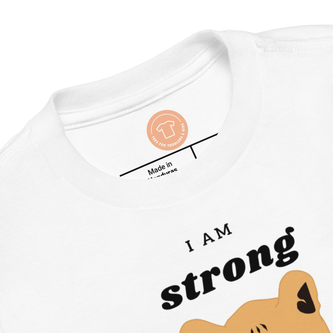 I am strong. Short sleeve t shirt for your toddler and kids. - TeesForToddlersandKids -  t-shirt - positive - i-am-strong-short-sleeve-t-shirt
