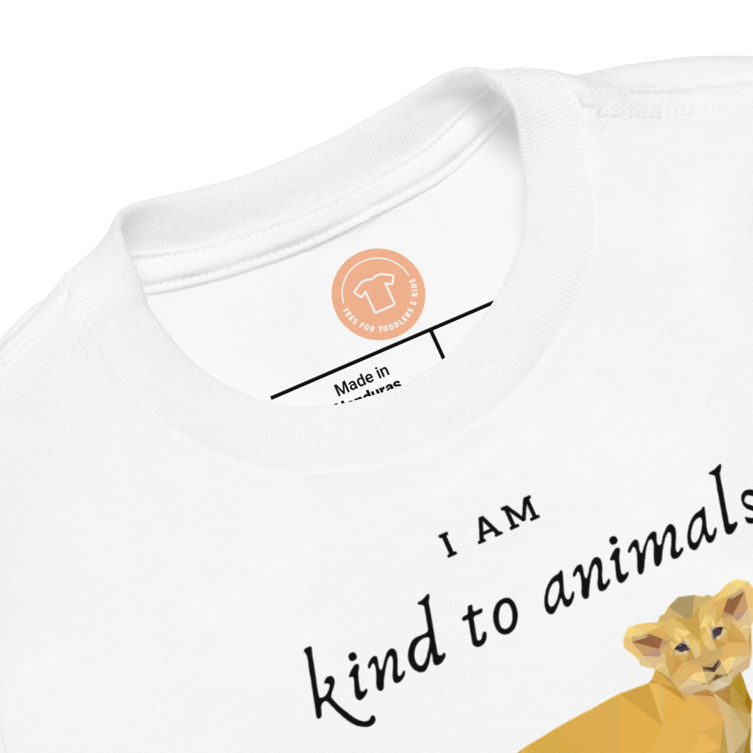 I am kind to all animals. Short sleeve t shirt for your toddler and kids. - TeesForToddlersandKids -  t-shirt - positive - i-am-kind-to-all-animals-short-sleeve-t-shirt