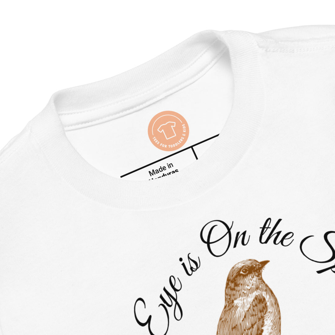 His Eye is on the Sparrow. Gospel song graphic t shirt for toddlers and kids. The Gospel series.