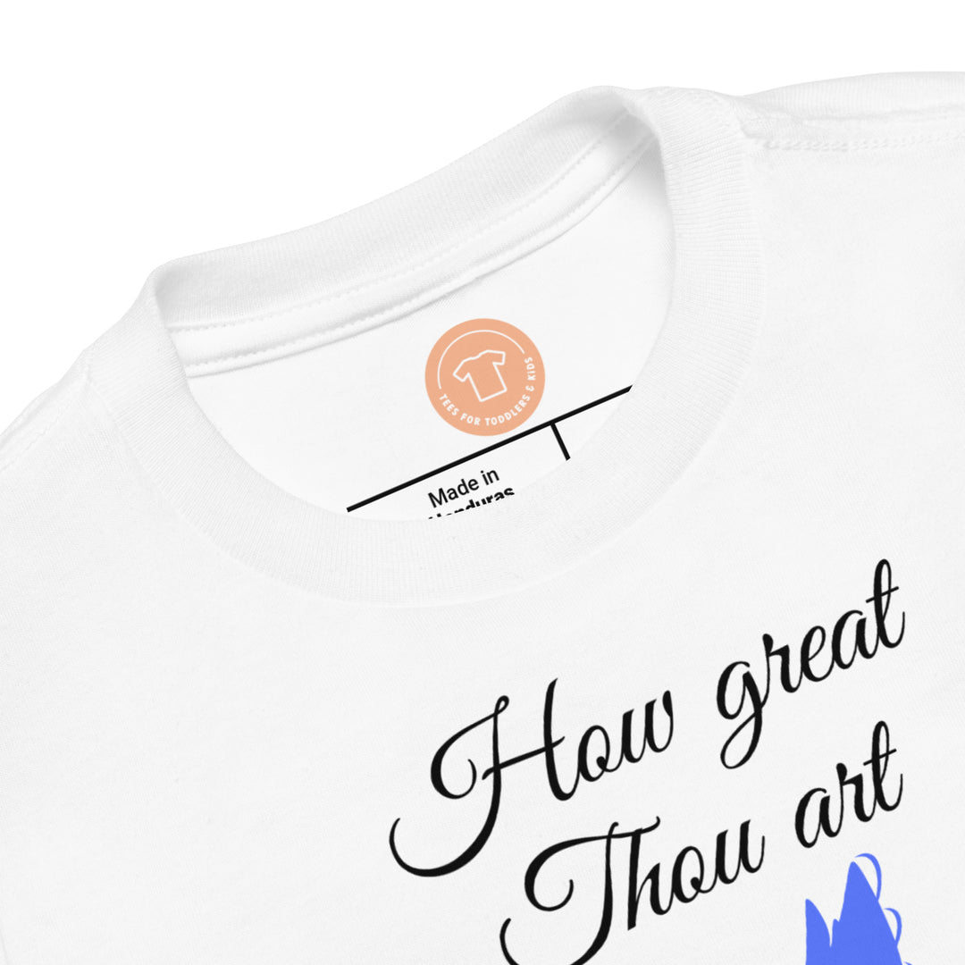 How Great Thou Art. Gospel song graphic t shirt for toddlers and kids.