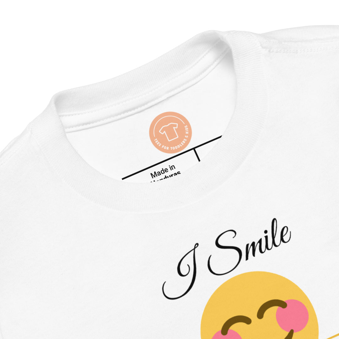 I smile. Gospel song graphic t shirt for toddlers and kids.