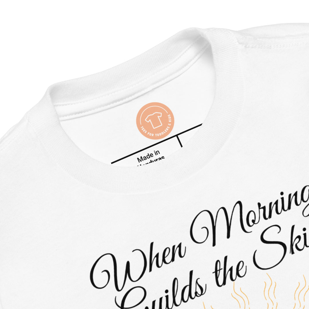 When Morning Guilds the Skies I. Gospel song graphic t shirt for toddlers and kids.
