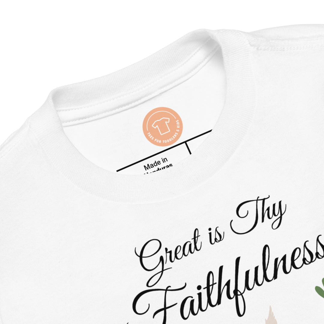 Great is Thy Faithfulness. Gospel song graphic t shirt for toddlers and kids.