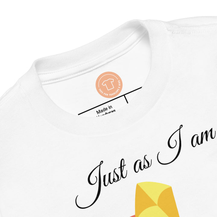 Just as I am. Gospel song graphic t shirt for toddlers and kids.