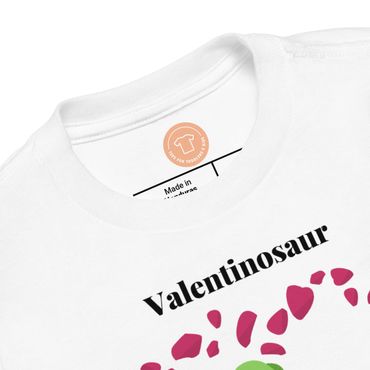 Valentinosaur. Valentine's Day short sleeve t-shirt for toddler and kids. - TeesForToddlersandKids -  t-shirt - holidays, Love - valentines-day-short-sleeve-t-shirt-valentinosaur-1