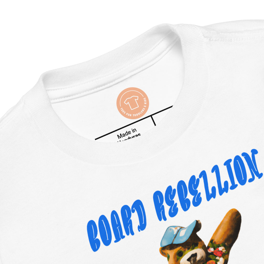 Board Rebelion. Short Sleeve T-shirt for Toddler and Kids - TeesForToddlersandKids -  t-shirt - seasons, summer, surf - board-rebelion-short-sleeve-t-shirt-for-toddler-and-kids