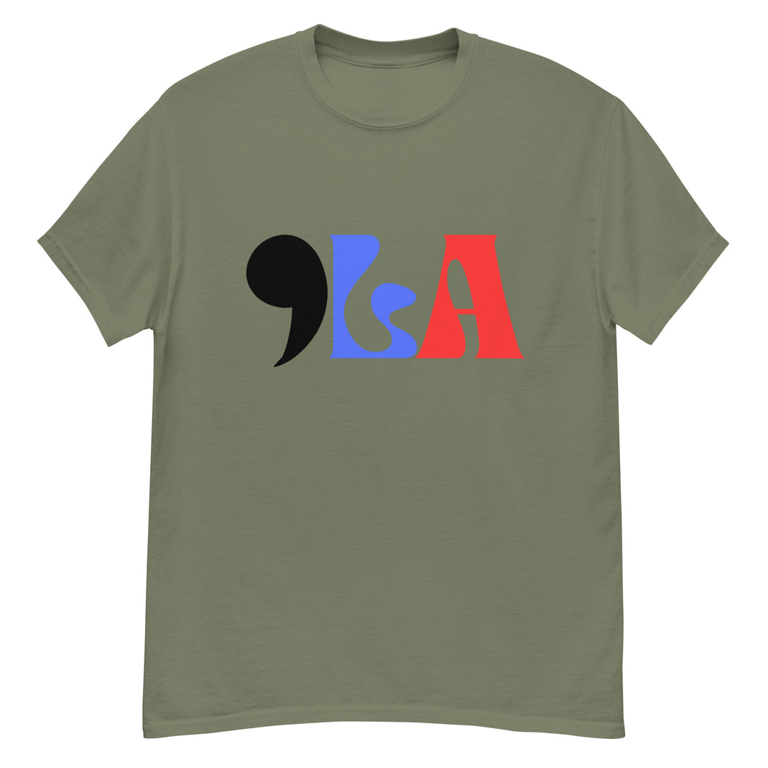 COMMA LA shirt | , la tee | Red White Blue | Vote Kamala shirt | Feminist shirt | Campaign shirt