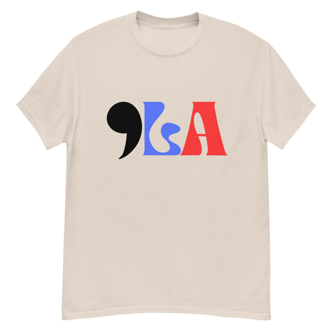 COMMA LA shirt | , la tee | Red White Blue | Vote Kamala shirt | Feminist shirt | Campaign shirt